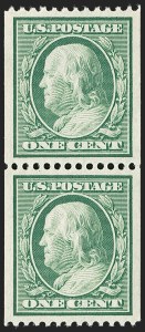 Sale 1202, Lot 2320, 1908-12 Perf 12 Vertical Coils, Double-Line Watermark (Scott 348-351)