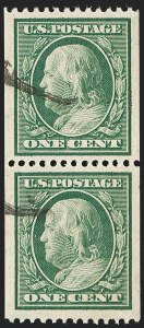 Sale 1202, Lot 2324, 1908-12 Perf 12 Vertical Coils, Double-Line Watermark (Scott 348-351)