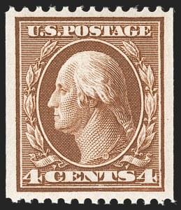 Sale Number 1202, Lot Number 2335, 1908-12 Perf 12 Vertical Coils, Double-Line Watermark (Scott 348-351)