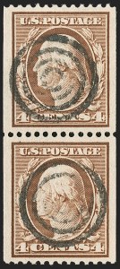 Sale 1202, Lot 2337, 1908-12 Perf 12 Vertical Coils, Double-Line Watermark (Scott 348-351)