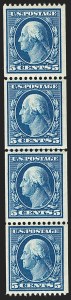 Sale 1202, Lot 2339, 1908-12 Perf 12 Vertical Coils, Double-Line Watermark (Scott 348-351)