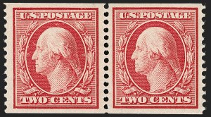 Sale 1202, Lot 2352, 1908-12 Perf 12 Horizontal Coils, Double-Line Watermark (Scott 352-356)