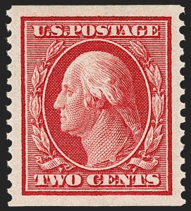 Sale 1202, Lot 2353, 1908-12 Perf 12 Horizontal Coils, Double-Line Watermark (Scott 352-356)