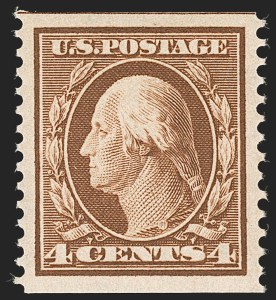 Sale 1202, Lot 2358, 1908-12 Perf 12 Horizontal Coils, Double-Line Watermark (Scott 352-356)