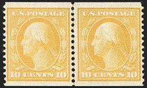 Sale 1202, Lot 2370, 1908-12 Perf 12 Horizontal Coils, Double-Line Watermark (Scott 352-356)