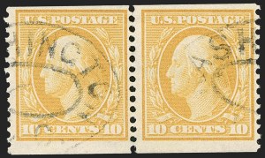 Sale 1202, Lot 2373, 1908-12 Perf 12 Horizontal Coils, Double-Line Watermark (Scott 352-356)