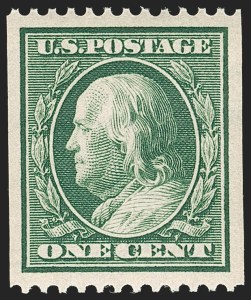 Sale 1202, Lot 2379, 1910 Perf 12 Vertical Coils, Single-Line Watermark (Scott 385-386)