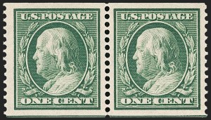 Sale Number 1202, Lot Number 2389, 1910-11 Perf 12 Horizontal Coils, Single-Line Watermark (Scott 387-389)