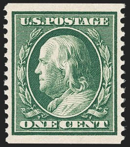 Sale 1202, Lot 2390, 1910-11 Perf 12 Horizontal Coils, Single-Line Watermark (Scott 387-389)