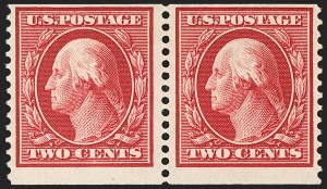 Sale 1202, Lot 2395, 1910-11 Perf 12 Horizontal Coils, Single-Line Watermark (Scott 387-389)