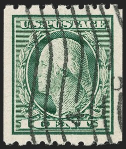 Sale 1202, Lot 2450, 1912 Perf 8.5 Coils, Single-Line Watermark (Scott 410-413)