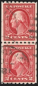 Sale 1202, Lot 2454, 1912 Perf 8.5 Coils, Single-Line Watermark (Scott 410-413)