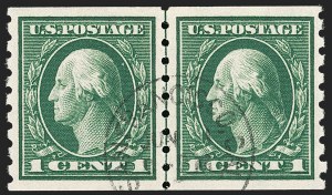 Sale 1202, Lot 2460, 1912 Perf 8.5 Coils, Single-Line Watermark (Scott 410-413)