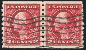 Sale 1202, Lot 2467, 1912 Perf 8.5 Coils, Single-Line Watermark (Scott 410-413)