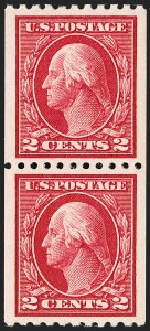 Sale 1202, Lot 2476, 1914 Perf 10 Vertical Coils, Single-Line Watermark (Scott 441-442)