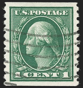 Sale Number 1202, Lot Number 2484, 1914 Perf 10 Horizontal Coils, Single-Line Watermark (Scott 443-447) Sale Number 1202, Lot Number 2484, 1914 Perf 10 Horizontal Coils, Single-Line Watermark (Scott 443-447)