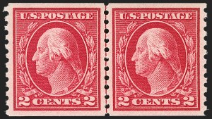 Sale 1202, Lot 2486, 1914 Perf 10 Horizontal Coils, Single-Line Watermark (Scott 443-447)