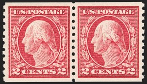 Sale 1202, Lot 2487, 1914 Perf 10 Horizontal Coils, Single-Line Watermark (Scott 443-447)