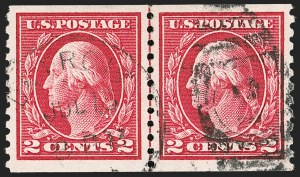 Sale 1202, Lot 2489, 1914 Perf 10 Horizontal Coils, Single-Line Watermark (Scott 443-447)
