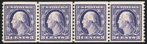 Sale 1202, Lot 2492, 1914 Perf 10 Horizontal Coils, Single-Line Watermark (Scott 443-447)