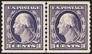 Sale 1202, Lot 2493, 1914 Perf 10 Horizontal Coils, Single-Line Watermark (Scott 443-447)