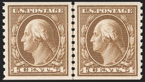 Sale 1202, Lot 2501, 1914 Perf 10 Horizontal Coils, Single-Line Watermark (Scott 443-447)