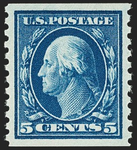 Sale 1202, Lot 2510, 1914 Perf 10 Horizontal Coils, Single-Line Watermark (Scott 443-447)