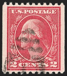 Sale Number 1202, Lot Number 2529, 1915 Perf 10 Vertical Rotary Press Coils, Single-Line Watermark (Scott 448-449)