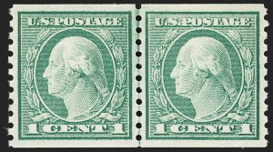 Sale 1202, Lot 2530, 1915 Perf 10 Horizontal Rotary Press Coils, Single-Line Watermark (Scott 450-459)