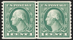 Sale 1202, Lot 2531, 1915 Perf 10 Horizontal Rotary Press Coils, Single-Line Watermark (Scott 450-459)