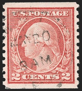 Sale Number 1202, Lot Number 2541, 1915 Perf 10 Horizontal Rotary Press Coils, Single-Line Watermark (Scott 450-459)