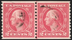 Sale 1202, Lot 2551, 1915 Perf 10 Horizontal Rotary Press Coils, Single-Line Watermark (Scott 450-459)