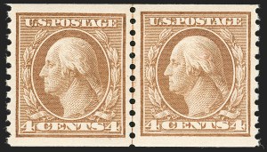 Sale 1202, Lot 2560, 1915 Perf 10 Horizontal Rotary Press Coils, Single-Line Watermark (Scott 450-459)