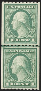 Sale 1202, Lot 2576, 1916-18 Perf 10 Vertical Rotary Press Coils, Unwatermarked (Scott 486-489)