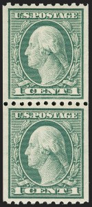 Sale 1202, Lot 2577, 1916-18 Perf 10 Vertical Rotary Press Coils, Unwatermarked (Scott 486-489)