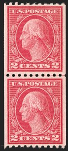 Sale 1202, Lot 2581, 1916-18 Perf 10 Vertical Rotary Press Coils, Unwatermarked (Scott 486-489)