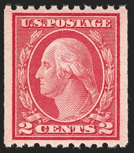 Sale 1202, Lot 2583, 1916-18 Perf 10 Vertical Rotary Press Coils, Unwatermarked (Scott 486-489)