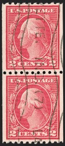 Sale 1202, Lot 2585, 1916-18 Perf 10 Vertical Rotary Press Coils, Unwatermarked (Scott 486-489)