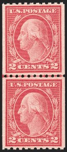 Sale 1202, Lot 2586, 1916-18 Perf 10 Vertical Rotary Press Coils, Unwatermarked (Scott 486-489)