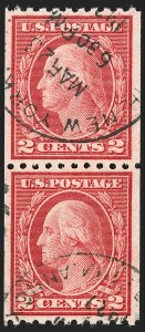 Sale 1202, Lot 2590, 1916-18 Perf 10 Vertical Rotary Press Coils, Unwatermarked (Scott 486-489)