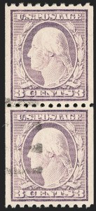 Sale 1202, Lot 2596, 1916-18 Perf 10 Vertical Rotary Press Coils, Unwatermarked (Scott 486-489)