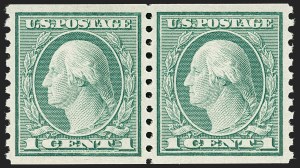 Sale 1202, Lot 2599, 1916-18 Perf 10 Horizontal Rotary Press Coils, Unwatermarked (Scott 490-497)
