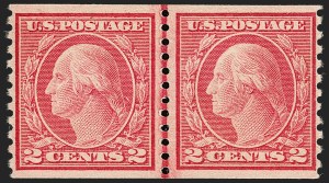 Sale 1202, Lot 2603, 1916-18 Perf 10 Horizontal Rotary Press Coils, Unwatermarked (Scott 490-497)