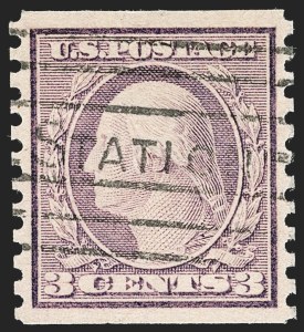 Sale 1202, Lot 2618, 1916-18 Perf 10 Horizontal Rotary Press Coils, Unwatermarked (Scott 490-497)