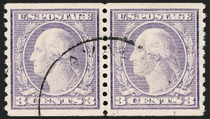 Sale 1202, Lot 2622, 1916-18 Perf 10 Horizontal Rotary Press Coils, Unwatermarked (Scott 490-497)