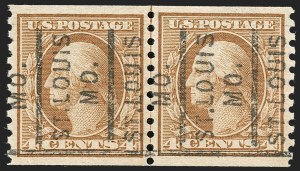 Sale 1202, Lot 2627, 1916-18 Perf 10 Horizontal Rotary Press Coils, Unwatermarked (Scott 490-497)