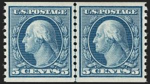 Sale 1202, Lot 2637, 1916-18 Perf 10 Horizontal Rotary Press Coils, Unwatermarked (Scott 490-497)