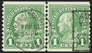 Sale 1202, Lot 2657, 1923-29 Rotary Press Coils (Scott 597-599A)