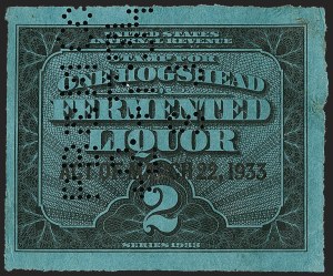 Sale 1205, Lot 2160, Revenues, Beer Stamps