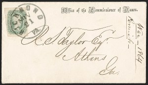Sale 1206, Lot 1060, Confederate States: General Issues on Cover